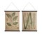 Melrose Set of 2 Miscellaneous Green Foliage Cotton Wall Hangings 32”